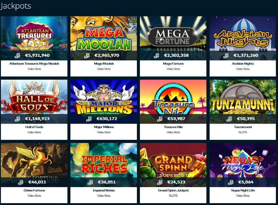 progressive jackpot slots online